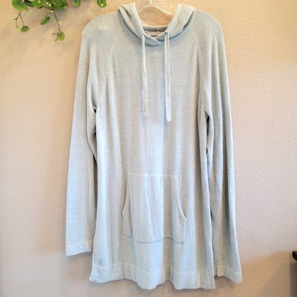 Barefoot Dreams | CozyChic Ultra Lite Hoodie | Silver Blue | Large